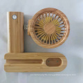 The Best Partner In Summer 3 In1Bamboo Fan  With Power Bank Hand Fan Portable USB Rechargeable Small Pocket Fan Battery Operated